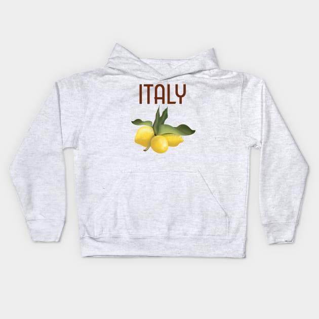 Italy Lemons Kids Hoodie by nickemporium1